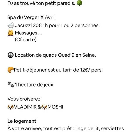 Un Au Verger-dog Friendly-jacuzzi & Massages Chalet *